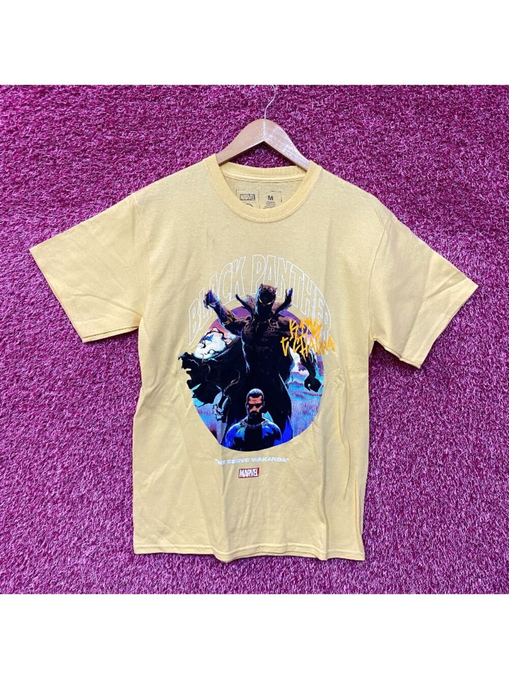 Black Panther x CVLA King T'Challa We Serve Wakanda Tshirt size medium